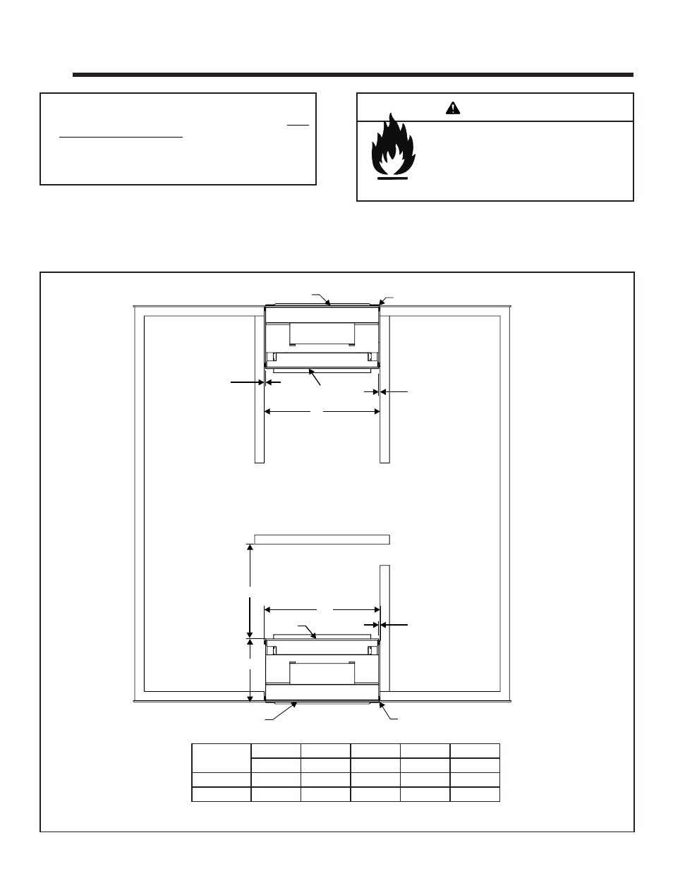 Warning, Framing and clearances | Hearth and Home Technologies Heat & Glo Twilight II-B User Manual | Page 7 / 40
