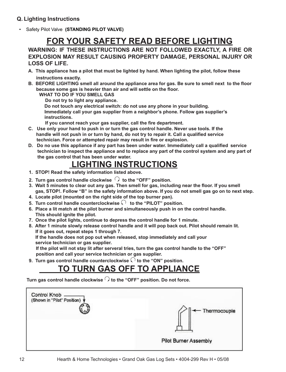 Hearth and Home Technologies GO24-IPI-LP User Manual | Page 12 / 27