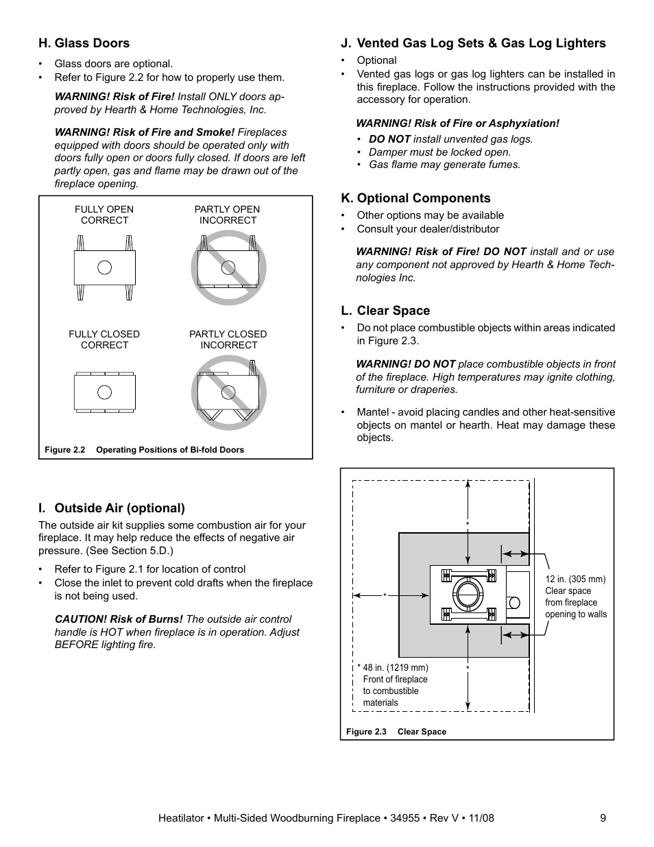 Hearth and Home Technologies Heatilator FL92 User Manual | Page 9 / 48