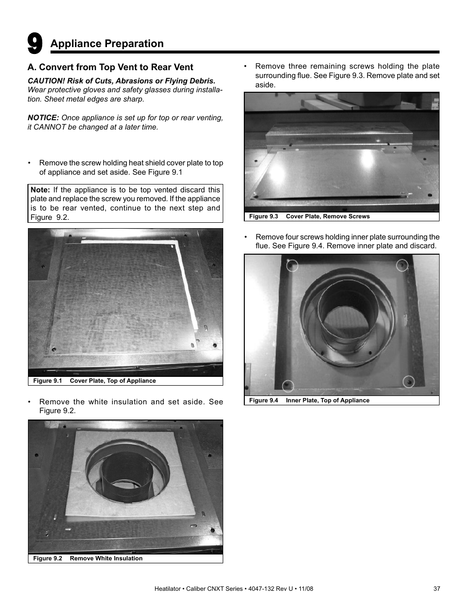 Hearth and Home Technologies Direct Vent Gas Appliance CNXT4236IT User Manual | Page 37 / 80