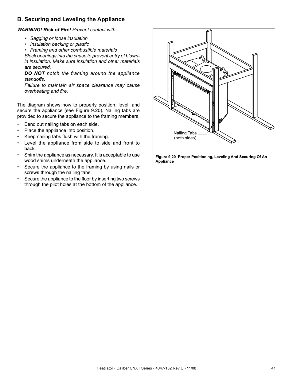 Hearth and Home Technologies Direct Vent Gas Appliance CNXT4236IT User Manual | Page 41 / 80