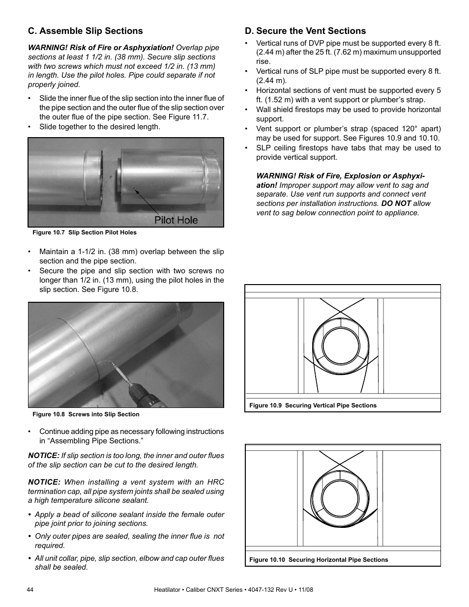 Hearth and Home Technologies Direct Vent Gas Appliance CNXT4236IT User Manual | Page 44 / 80