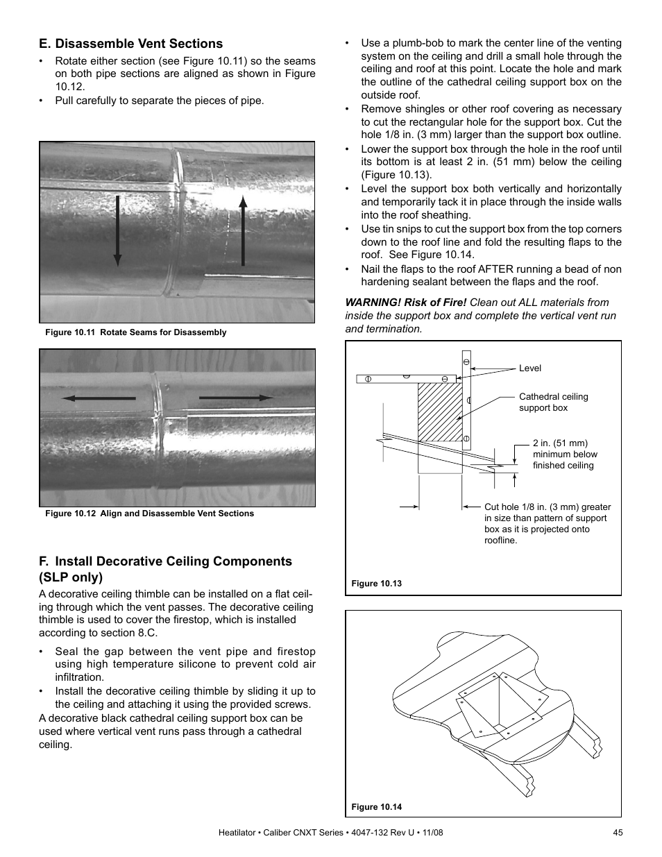 Hearth and Home Technologies Direct Vent Gas Appliance CNXT4236IT User Manual | Page 45 / 80