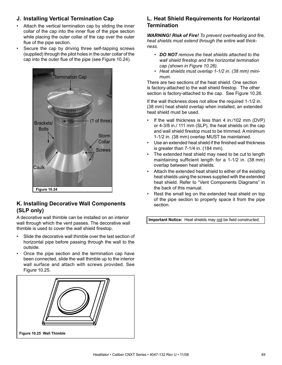 Hearth and Home Technologies Direct Vent Gas Appliance CNXT4236IT User Manual | Page 49 / 80