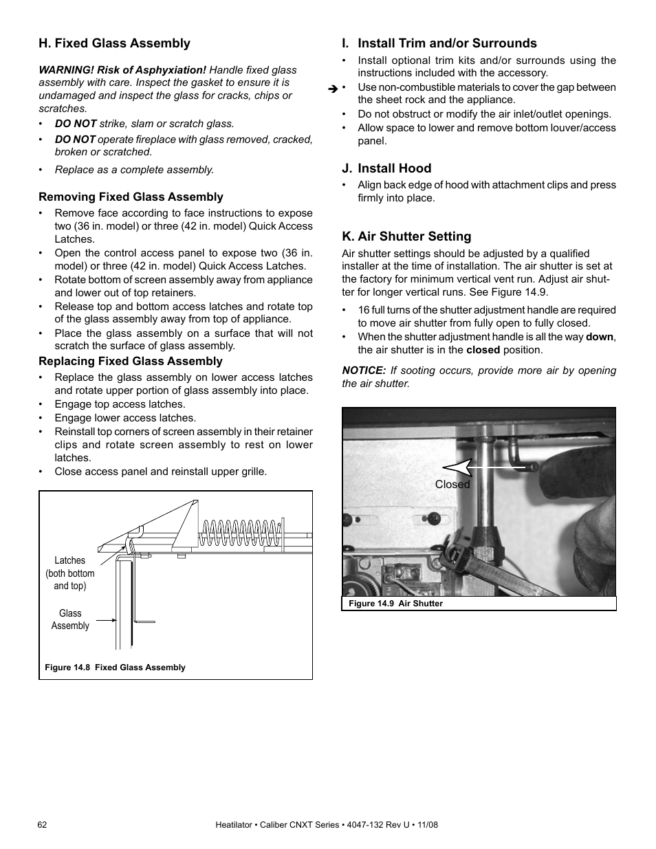 Hearth and Home Technologies Direct Vent Gas Appliance CNXT4236IT User Manual | Page 62 / 80