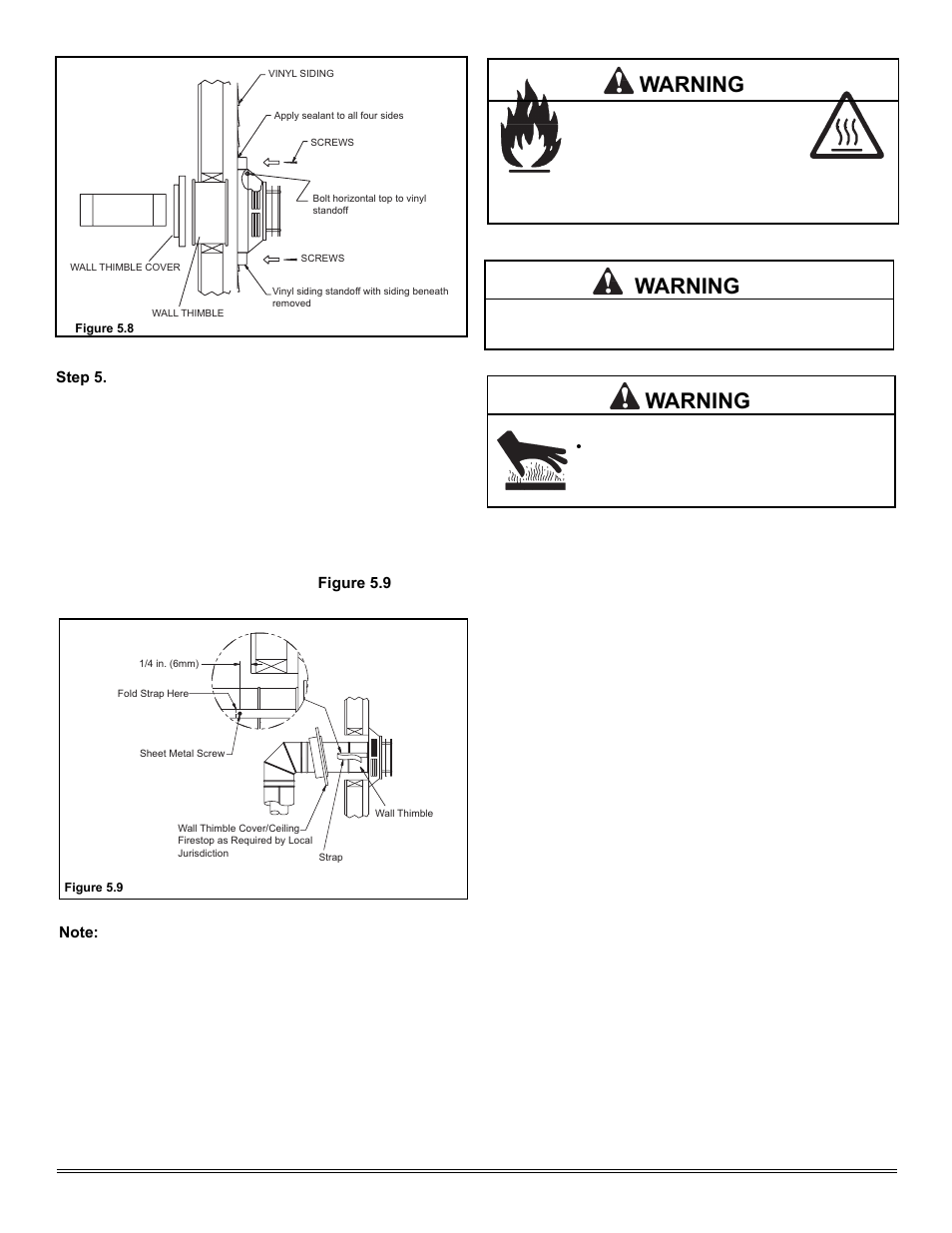 Warning | Hearth and Home Technologies TIARAI-CES User Manual | Page 15 / 60