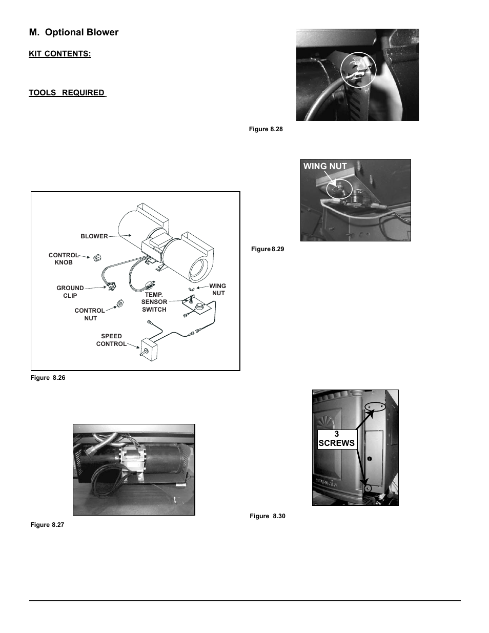 M. optional blower | Hearth and Home Technologies TIARAI-CES User Manual | Page 35 / 60