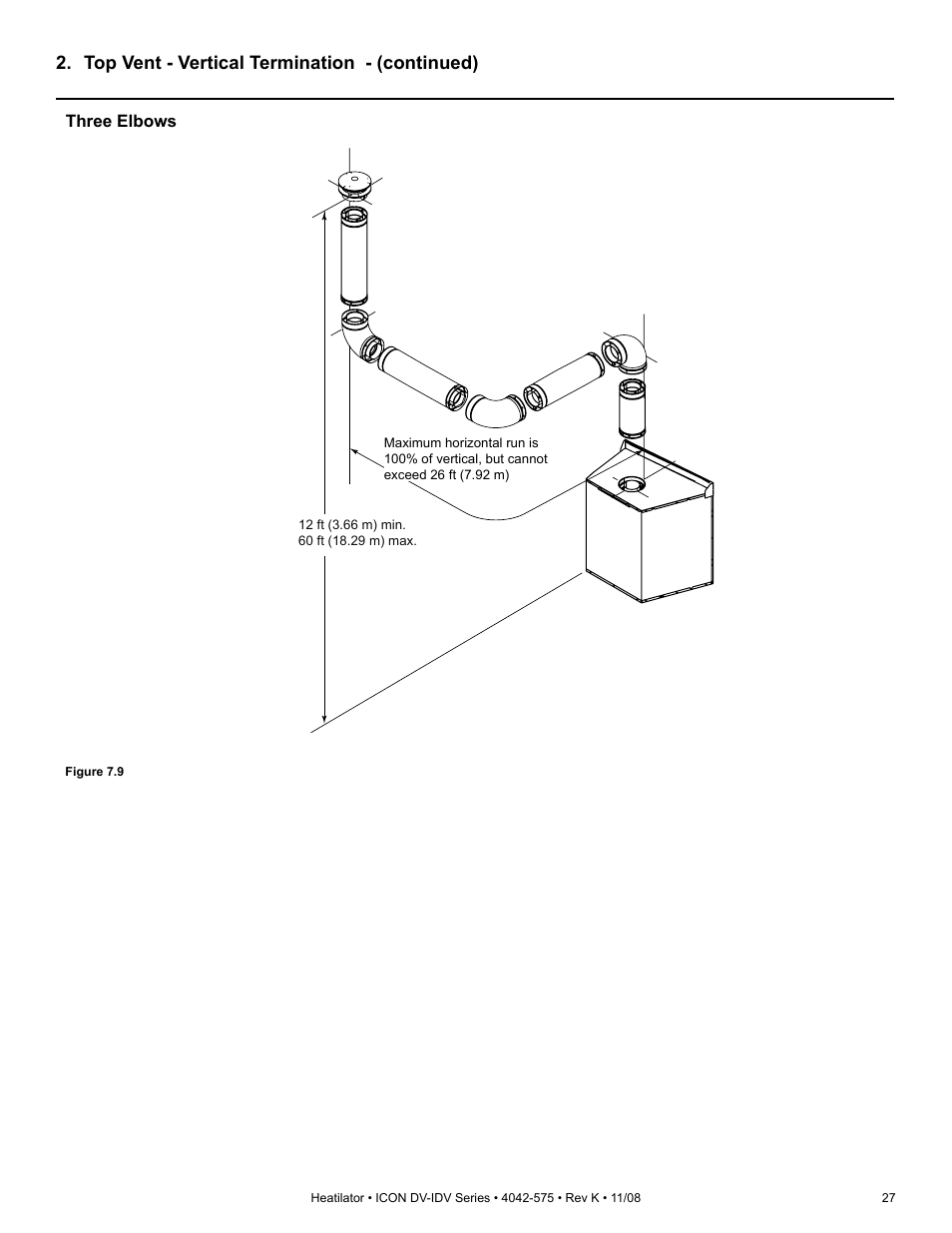 Top vent - vertical termination - (continued) | Hearth and Home Technologies IDV4833ILH User Manual | Page 27 / 64