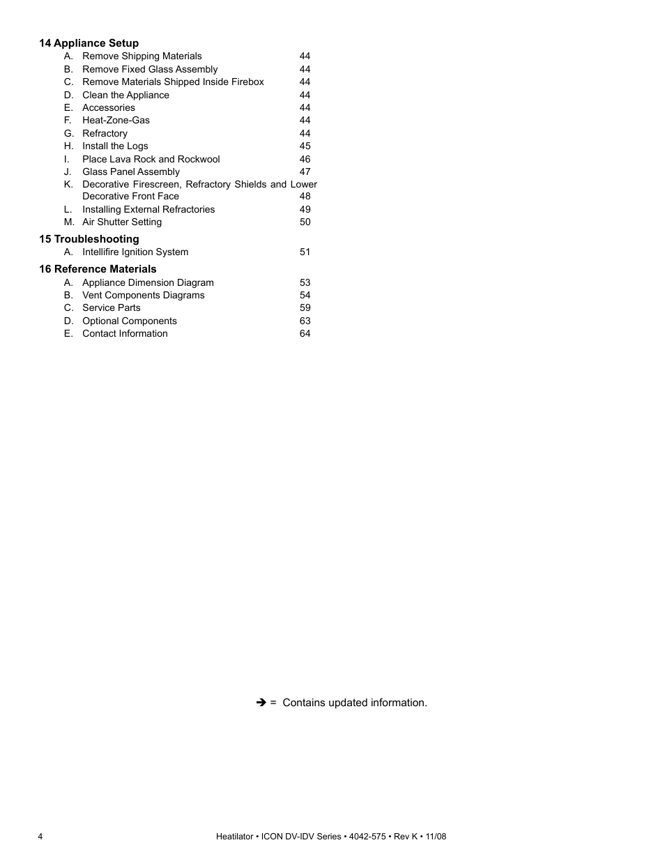 Hearth and Home Technologies IDV4833ILH User Manual | Page 4 / 64