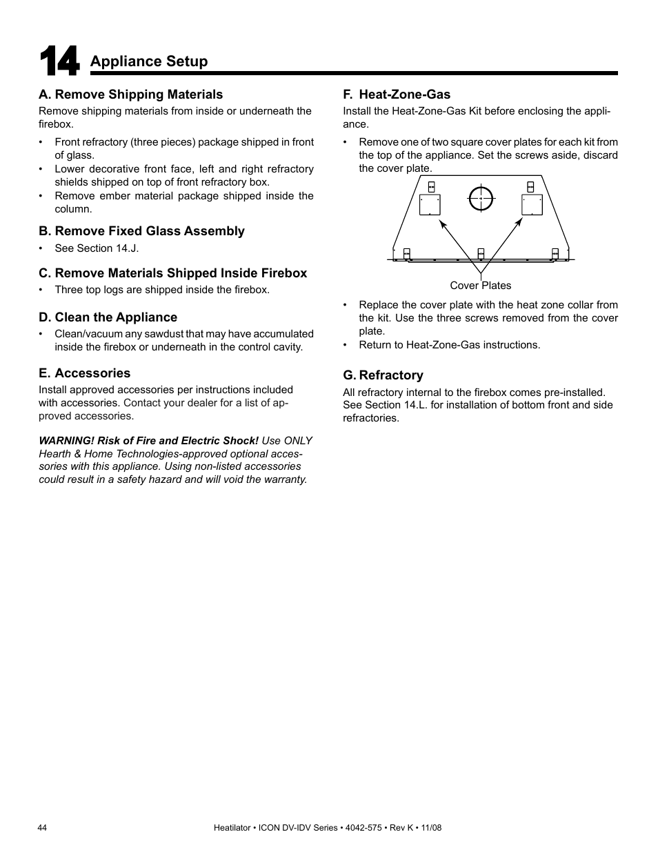 Hearth and Home Technologies IDV4833ILH User Manual | Page 44 / 64