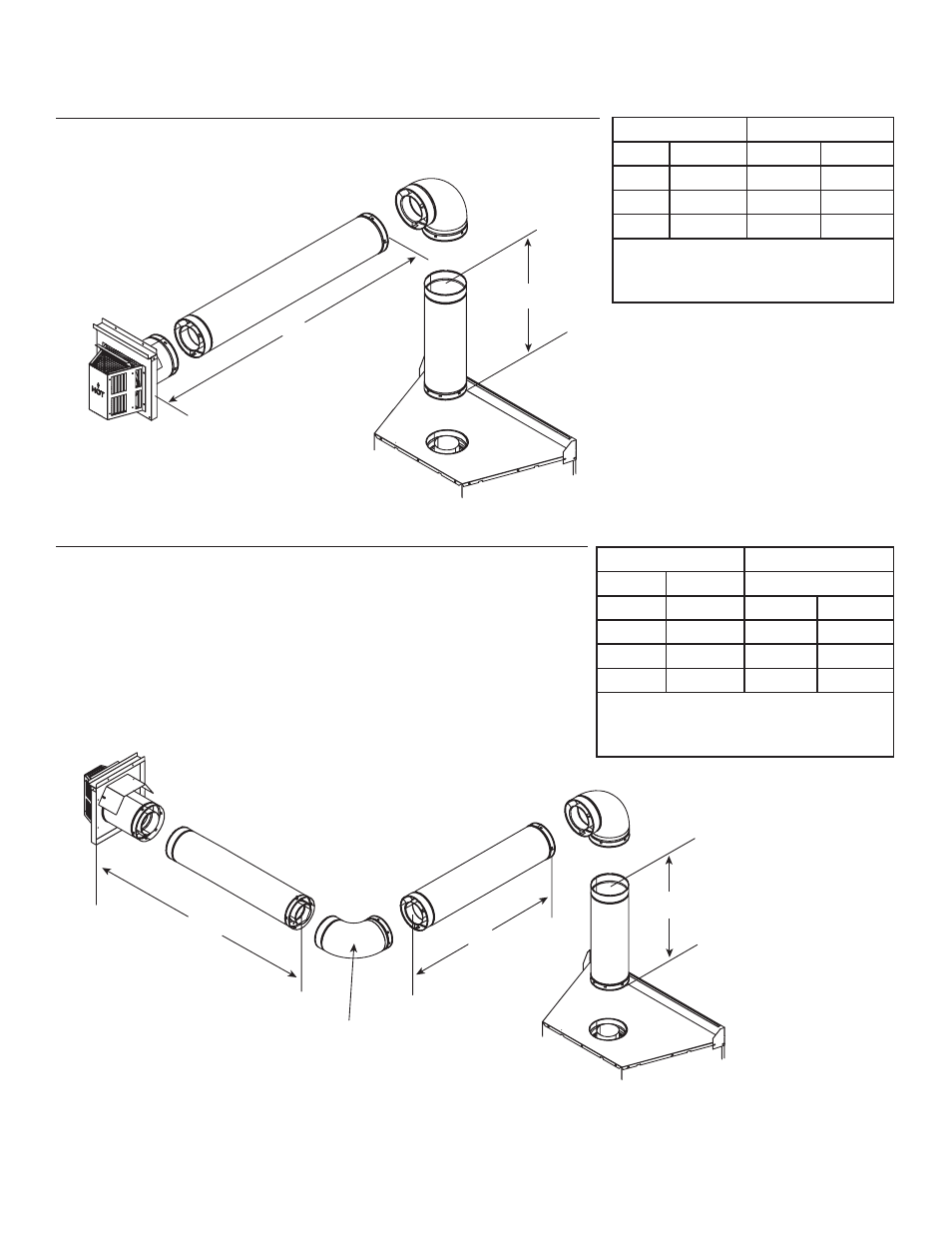 E. vent diagrams | Hearth and Home Technologies 8000CF-OAK-IPI User Manual | Page 24 / 62