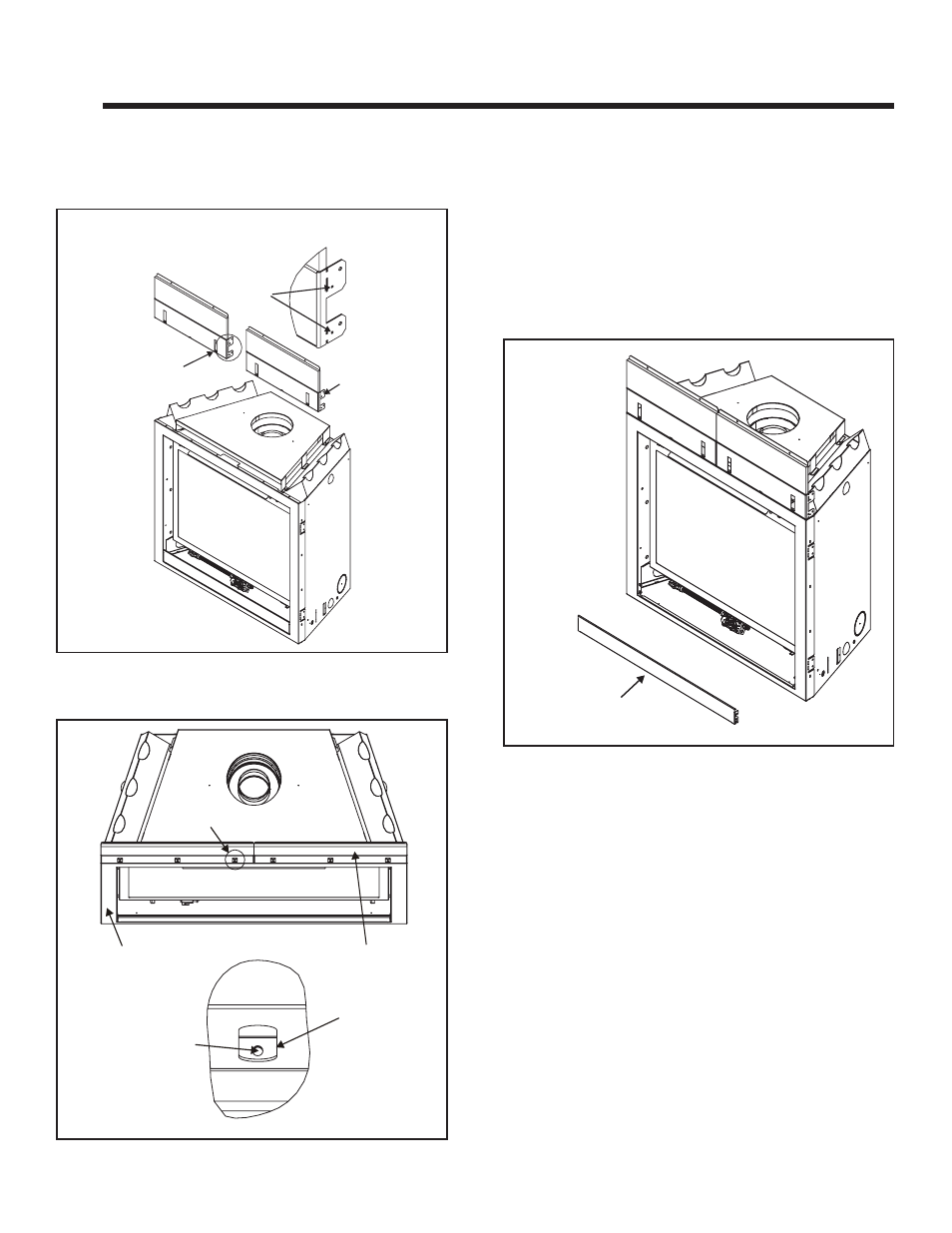 Appliance preparation, A. attaching sheetrock ledges, B. temporary access panel | Hearth and Home Technologies 8000CF-OAK-IPI User Manual | Page 32 / 62