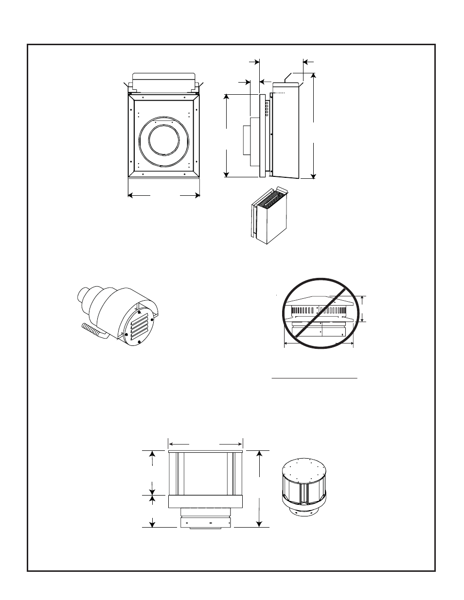 B. vent components diagrams ( continued ) | Hearth and Home Technologies 8000CF-OAK-IPI User Manual | Page 58 / 62