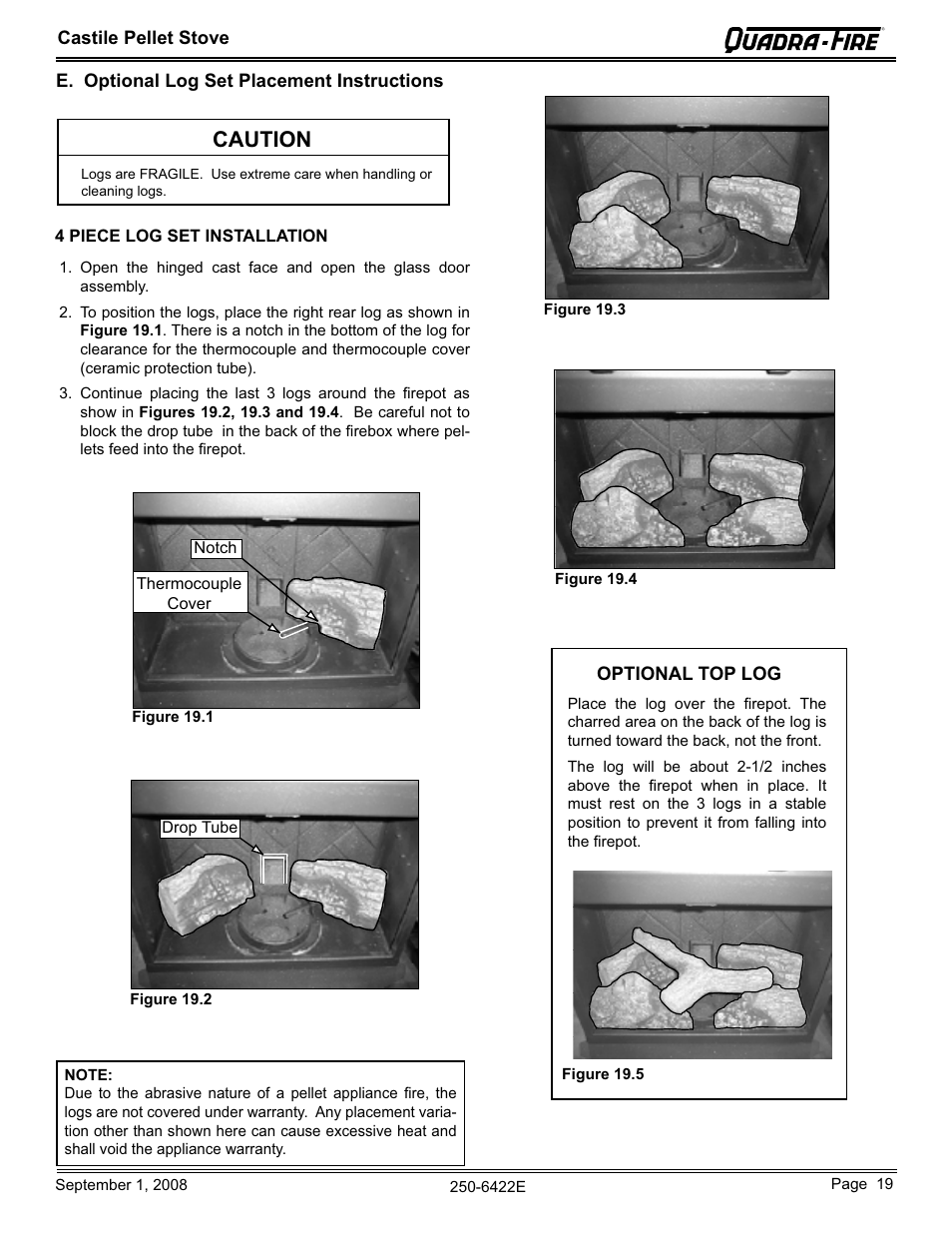 Caution | Hearth and Home Technologies CASTILE-PMH1 User Manual | Page 19 / 48