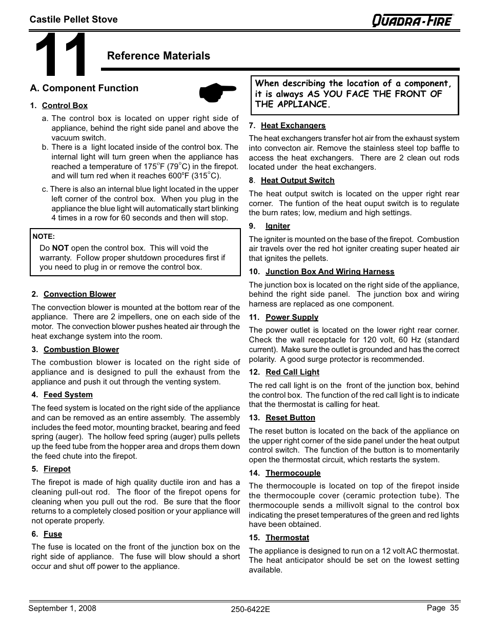 Reference materials | Hearth and Home Technologies CASTILE-PMH1 User Manual | Page 35 / 48