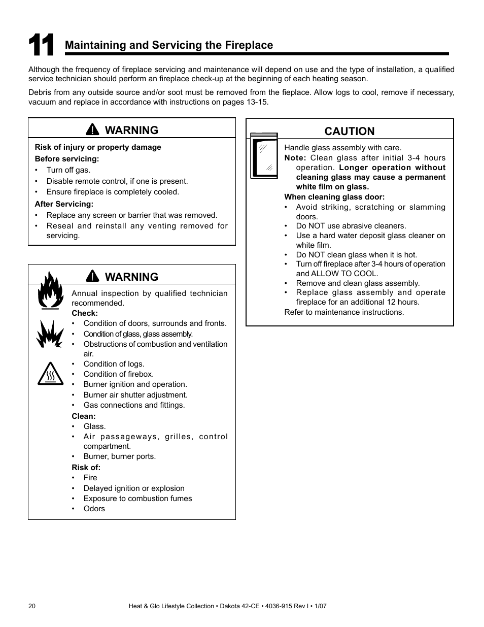 Hearth and Home Technologies Dakota 42-CE User Manual | Page 20 / 36