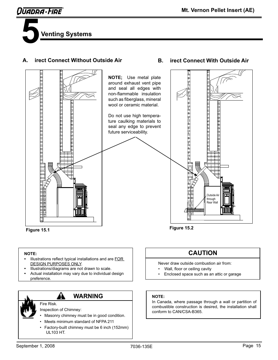 Hearth and Home Technologies MT VERNON Pellet Insert Advanced Energy (AE) MTVERNINSAE-MBK User Manual | Page 15 / 52