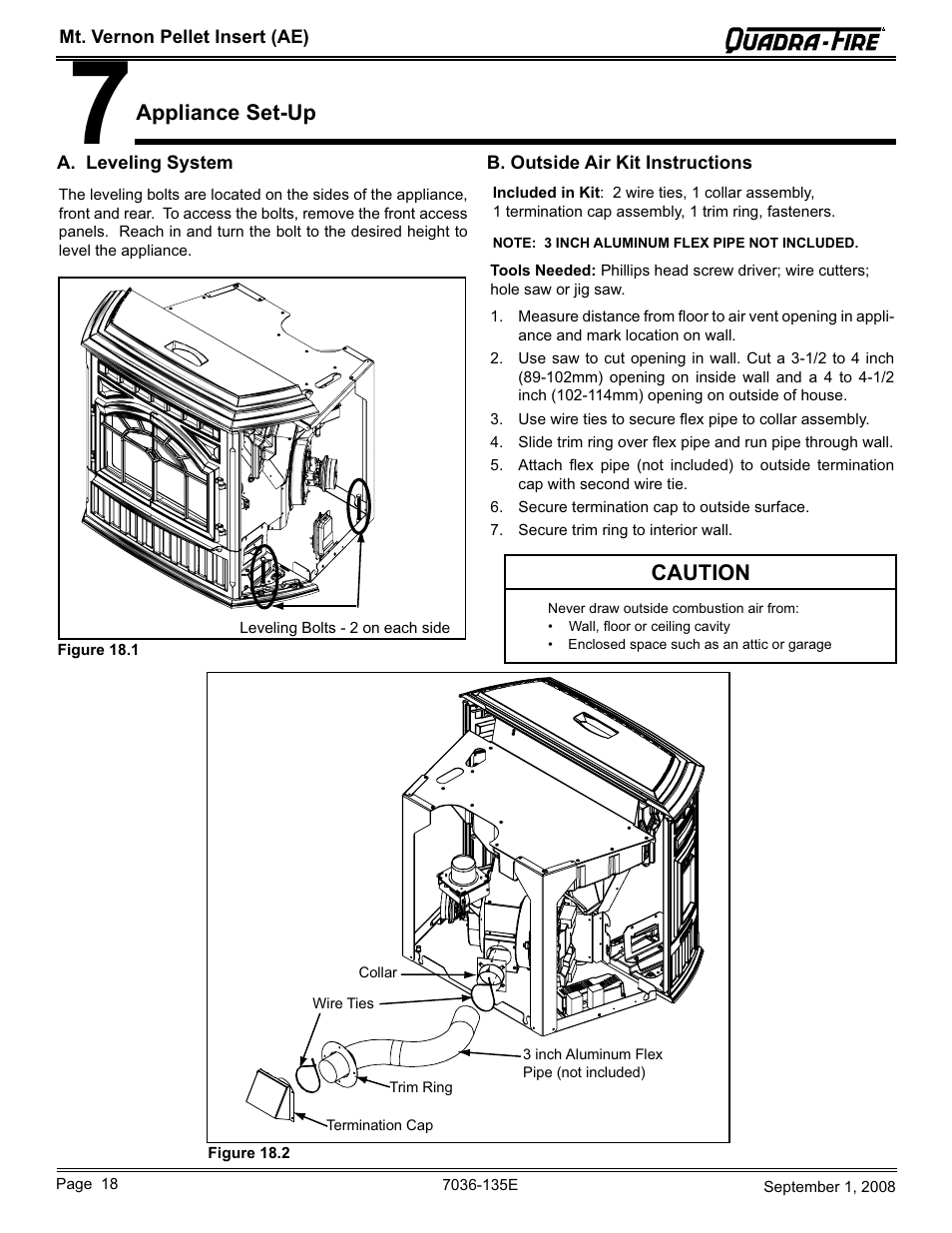 Hearth and Home Technologies MT VERNON Pellet Insert Advanced Energy (AE) MTVERNINSAE-MBK User Manual | Page 18 / 52