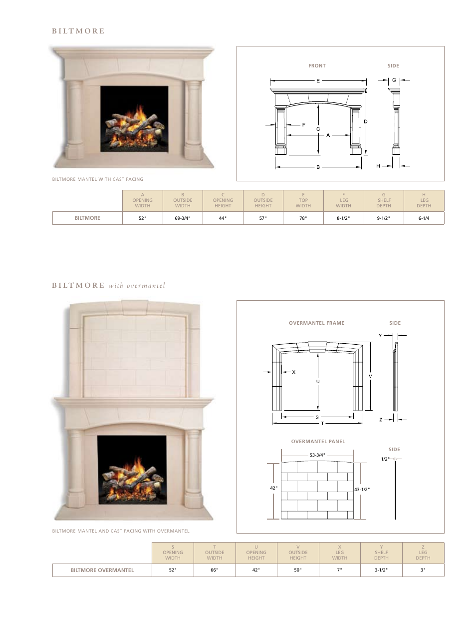 Hearth and Home Technologies Fireside Furnishings Fireplace Cast Mantels User Manual | Page 3 / 8