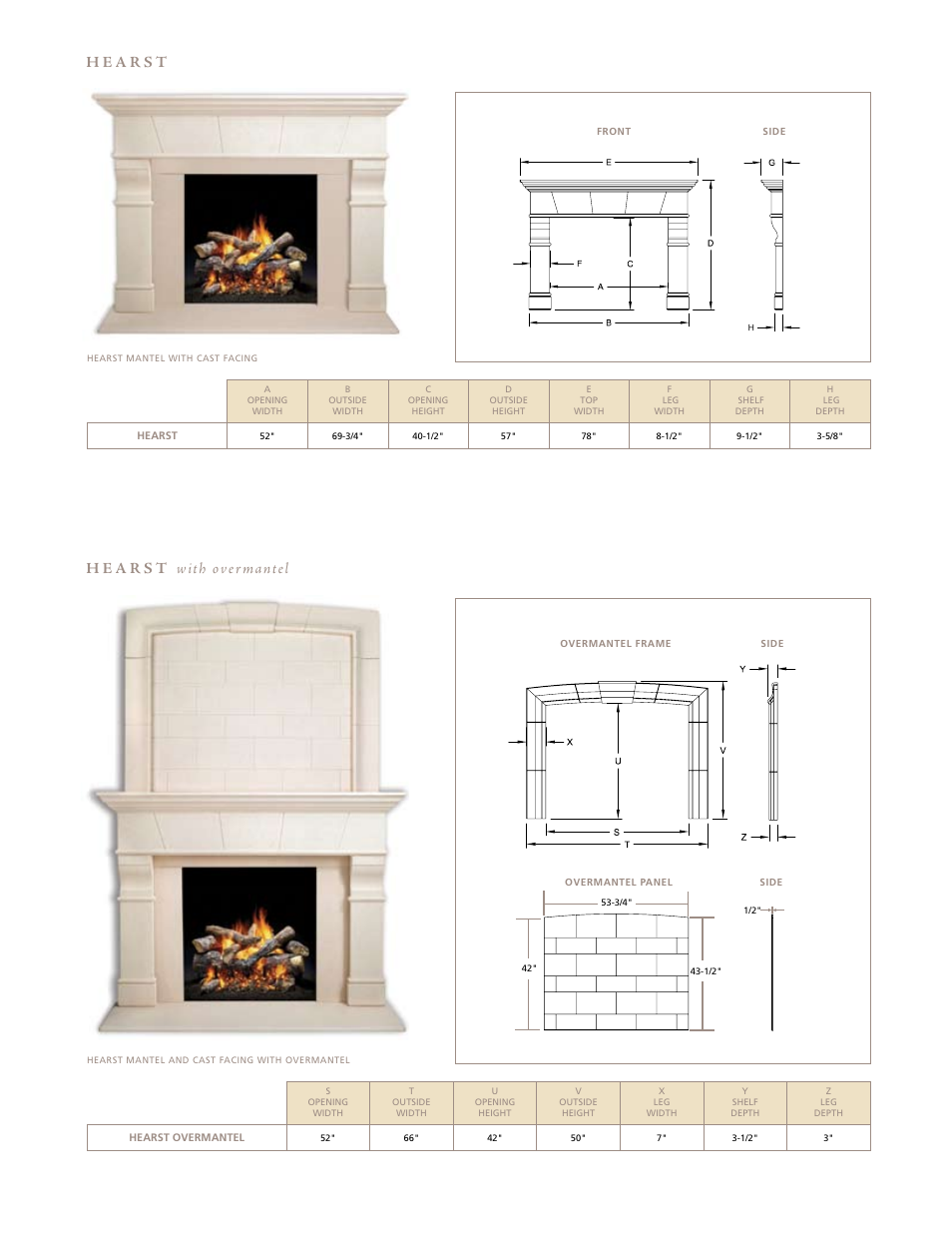 Hearth and Home Technologies Fireside Furnishings Fireplace Cast Mantels User Manual | Page 4 / 8