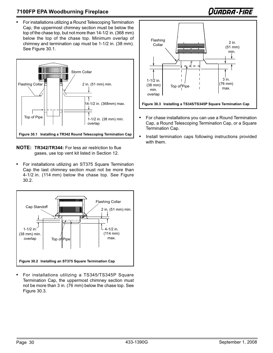 7100fp epa woodburning fireplace | Hearth and Home Technologies EPA Certified Woodburning Fireplace 7100FP-GD-B User Manual | Page 30 / 72