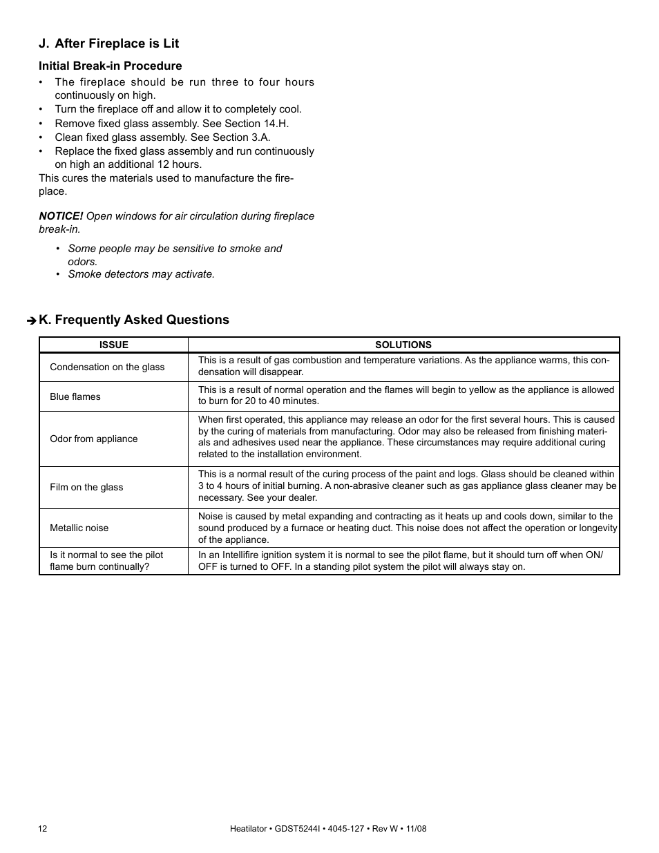 Hearth and Home Technologies Heatilator GDST5244I User Manual | Page 12 / 60