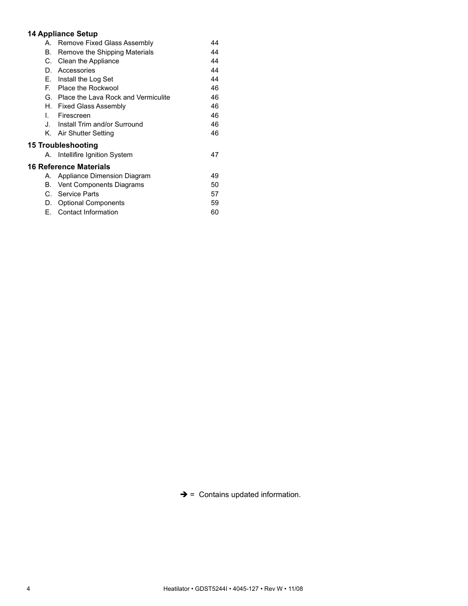 Hearth and Home Technologies Heatilator GDST5244I User Manual | Page 4 / 60