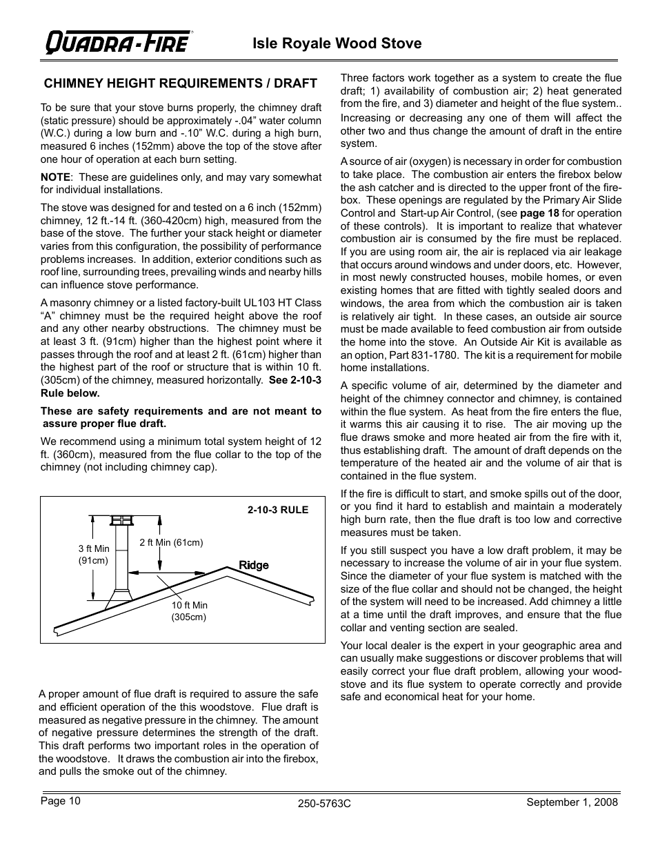 Isle royale wood stove | Hearth and Home Technologies 823-0170 User Manual | Page 10 / 32