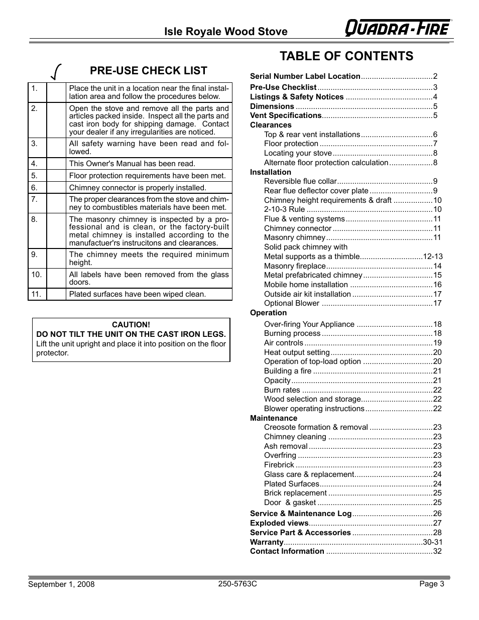 Hearth and Home Technologies 823-0170 User Manual | Page 3 / 32