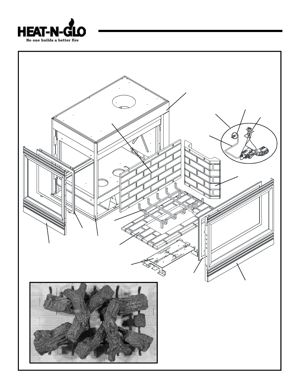 L-corner-trc, Service parts | Hearth and Home Technologies GAS STOVE L-CORNER-TRC User Manual | Page 8 / 40