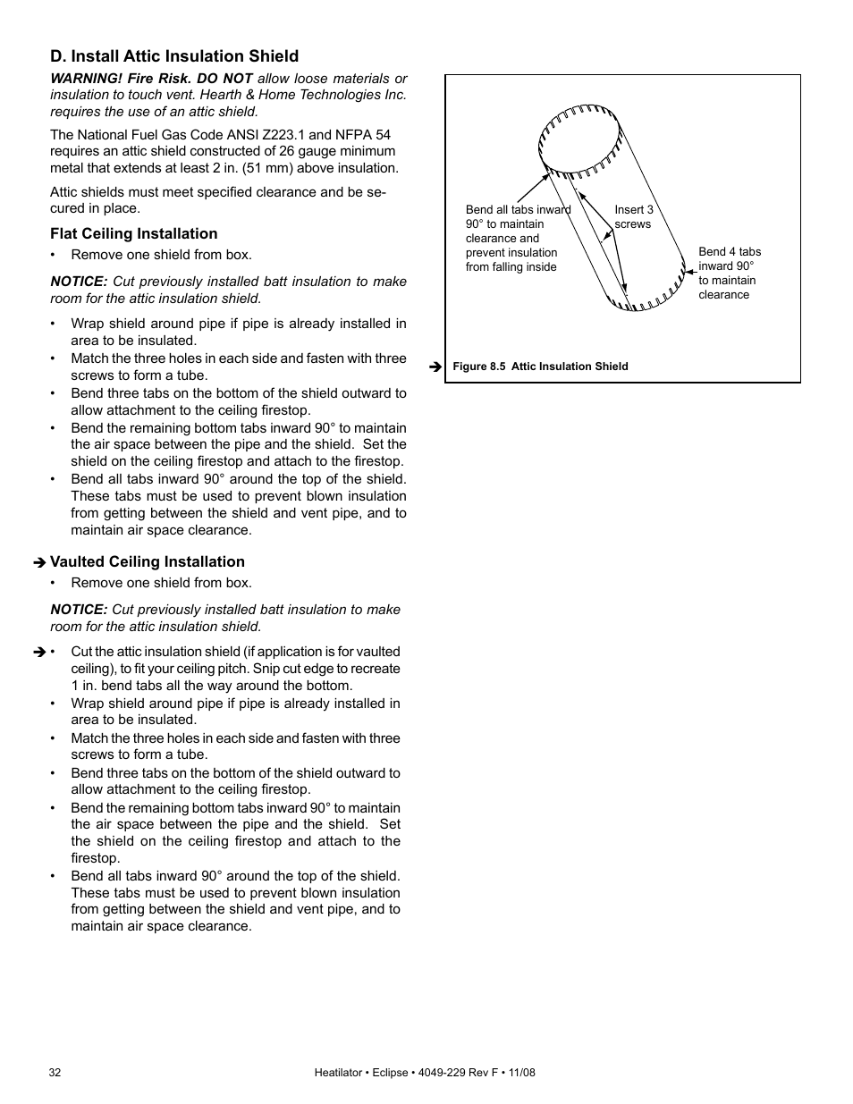 Hearth and Home Technologies Direct Vent Gas Appliance EDV3633L User Manual | Page 32 / 60
