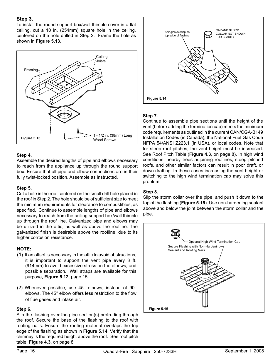 Hearth and Home Technologies Direct Vent Room Heater 839-1460 User Manual | Page 16 / 56