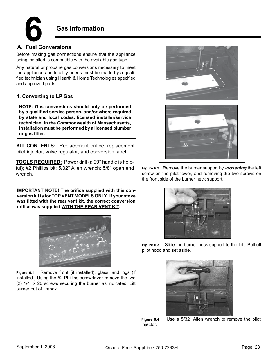 Hearth and Home Technologies Direct Vent Room Heater 839-1460 User Manual | Page 23 / 56