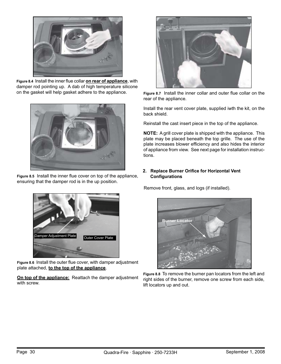 Hearth and Home Technologies Direct Vent Room Heater 839-1460 User Manual | Page 30 / 56