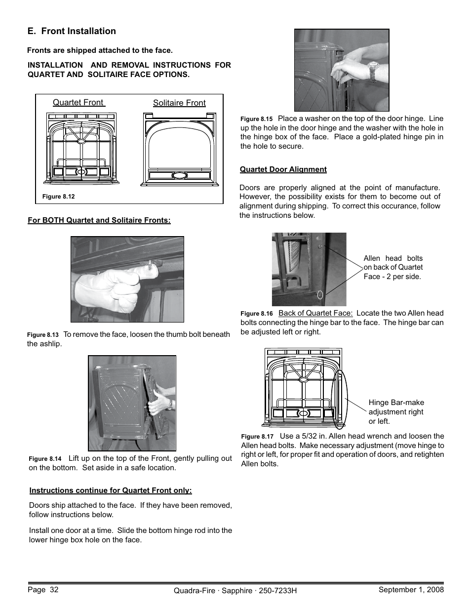 Hearth and Home Technologies Direct Vent Room Heater 839-1460 User Manual | Page 32 / 56