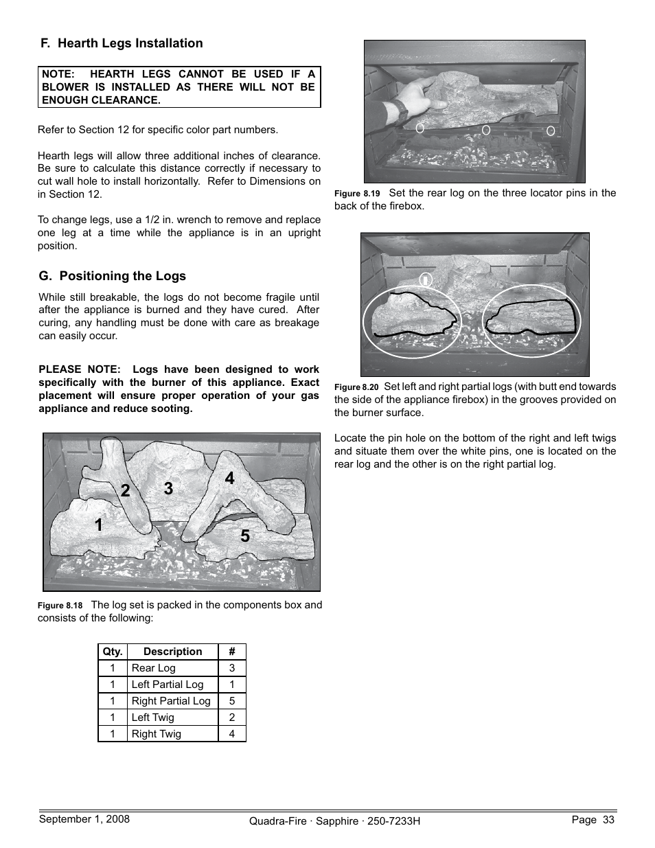 Hearth and Home Technologies Direct Vent Room Heater 839-1460 User Manual | Page 33 / 56