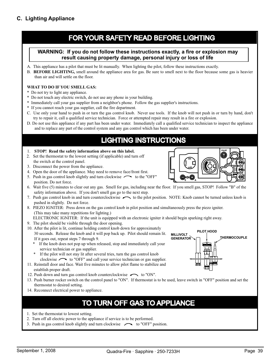 Hearth and Home Technologies Direct Vent Room Heater 839-1460 User Manual | Page 39 / 56