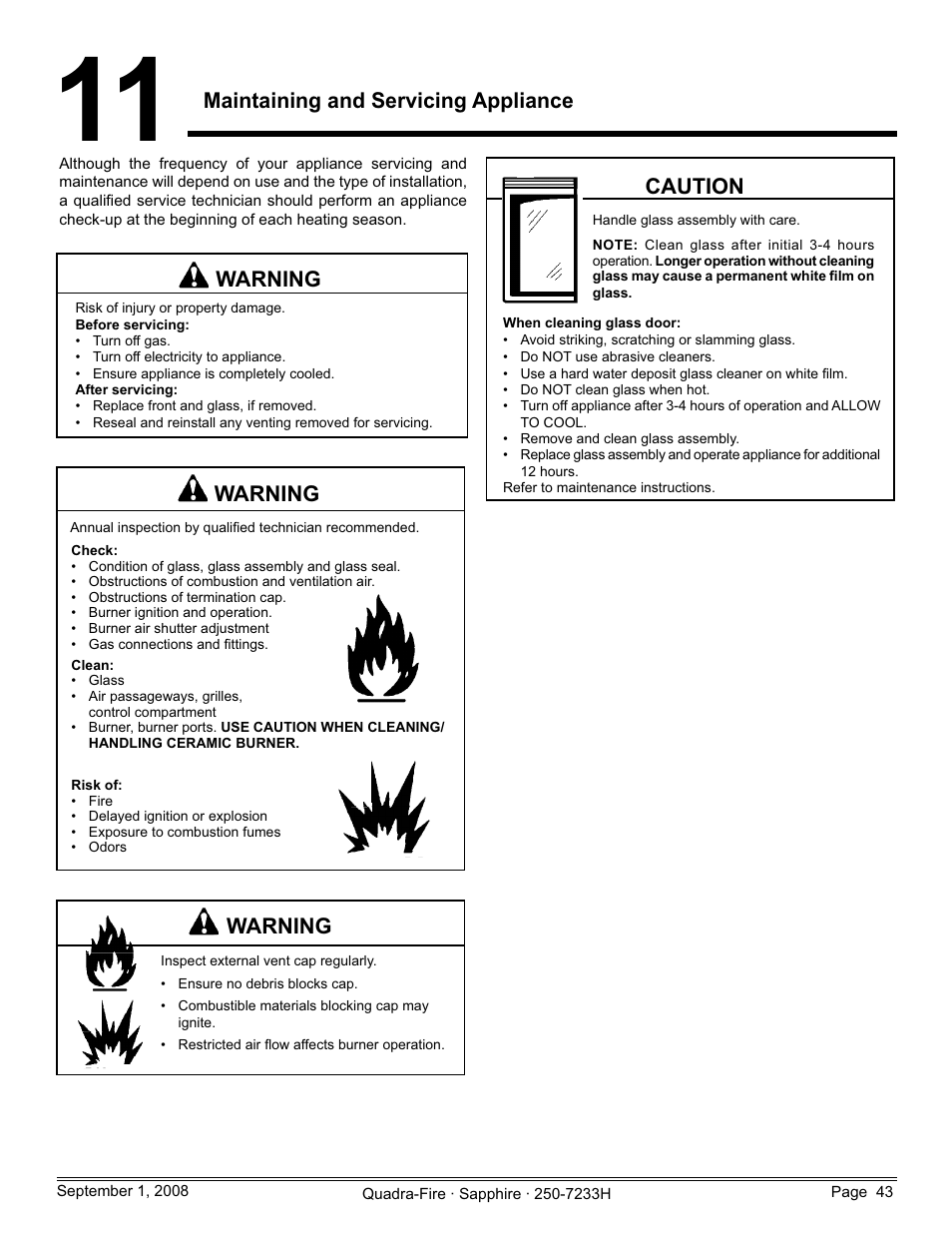 Hearth and Home Technologies Direct Vent Room Heater 839-1460 User Manual | Page 43 / 56
