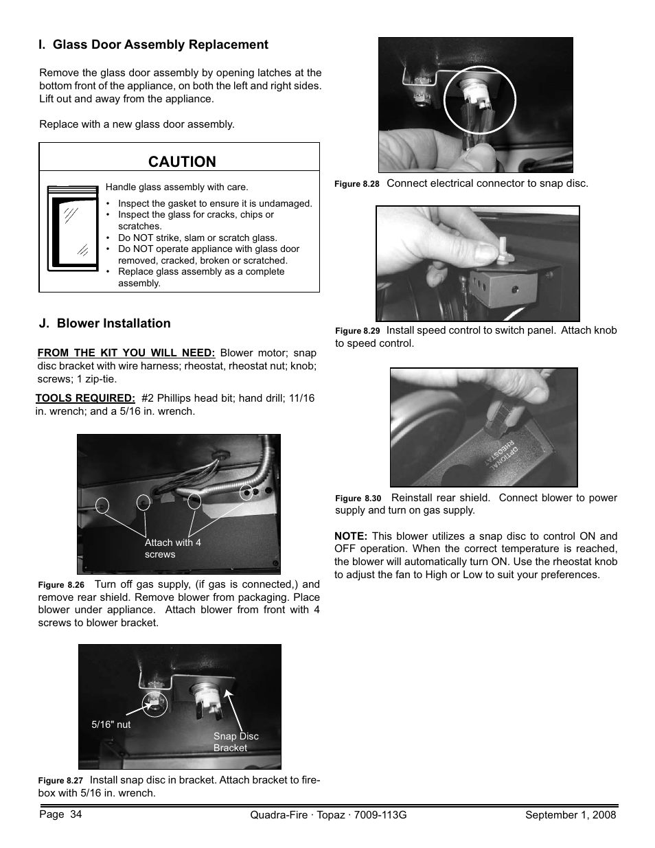 Caution | Hearth and Home Technologies 839-1290 User Manual | Page 34 / 56