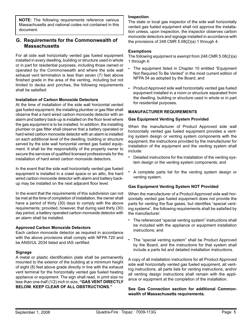 Hearth and Home Technologies 839-1290 User Manual | Page 5 / 56