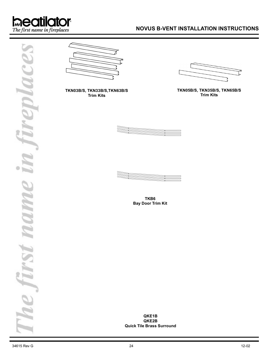 Novus b-vent installation instructions | Hearth and Home Technologies NOVUS GNBC33 User Manual | Page 24 / 28