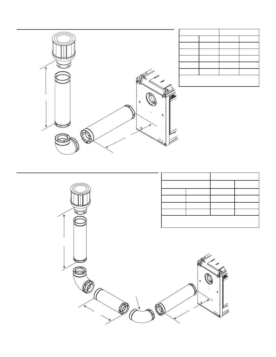 Rear vent - vertical termination one elbow, Two elbows | Hearth and Home Technologies GDST4336I User Manual | Page 35 / 88