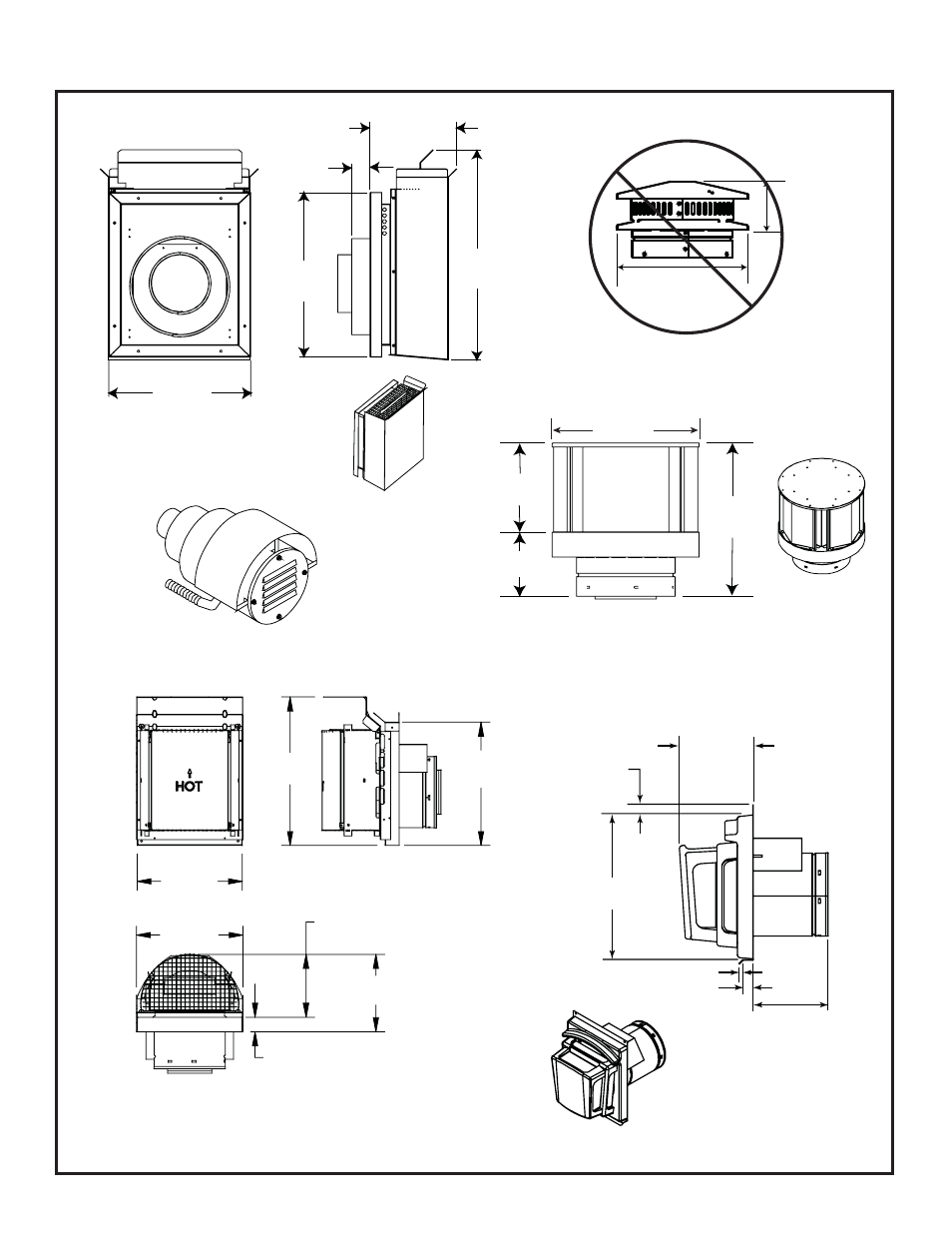 B. vent components diagrams ( continued ) | Hearth and Home Technologies GDST4336I User Manual | Page 74 / 88