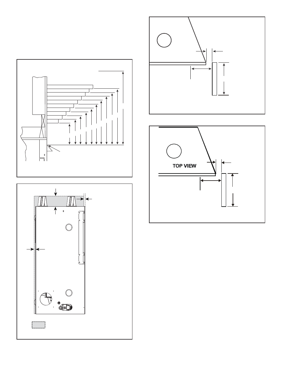 D. mantel and wall projections, Top view | Hearth and Home Technologies DV3732SBIL User Manual | Page 19 / 77