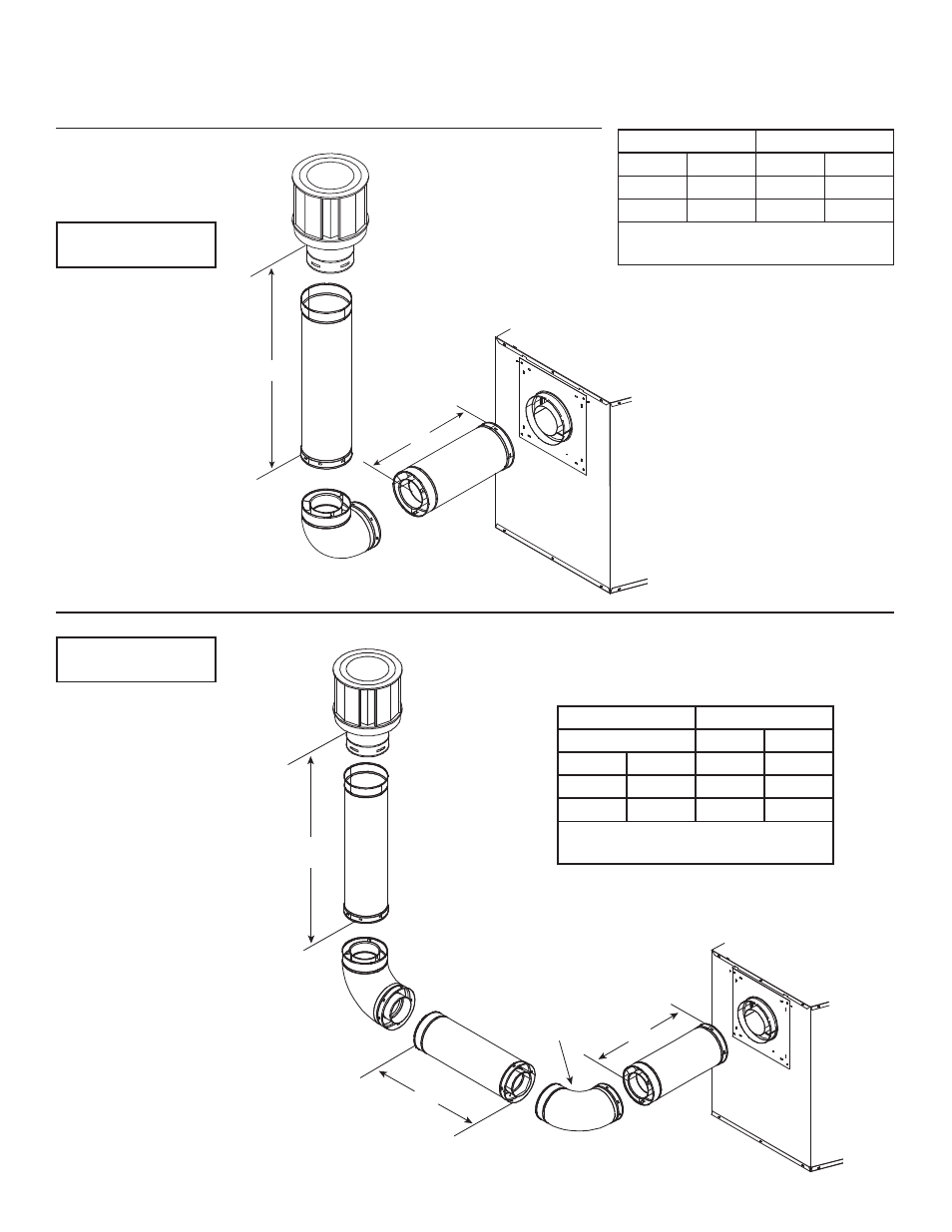 Rear vent - vertical termination, Two elbows one elbow | Hearth and Home Technologies DV3732SBIL User Manual | Page 32 / 77