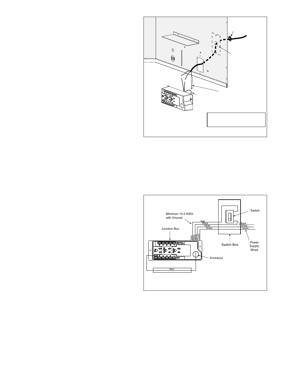 F. wall switch installation for fan (optional), E. junction box installation | Hearth and Home Technologies DV3732SBIL User Manual | Page 52 / 77