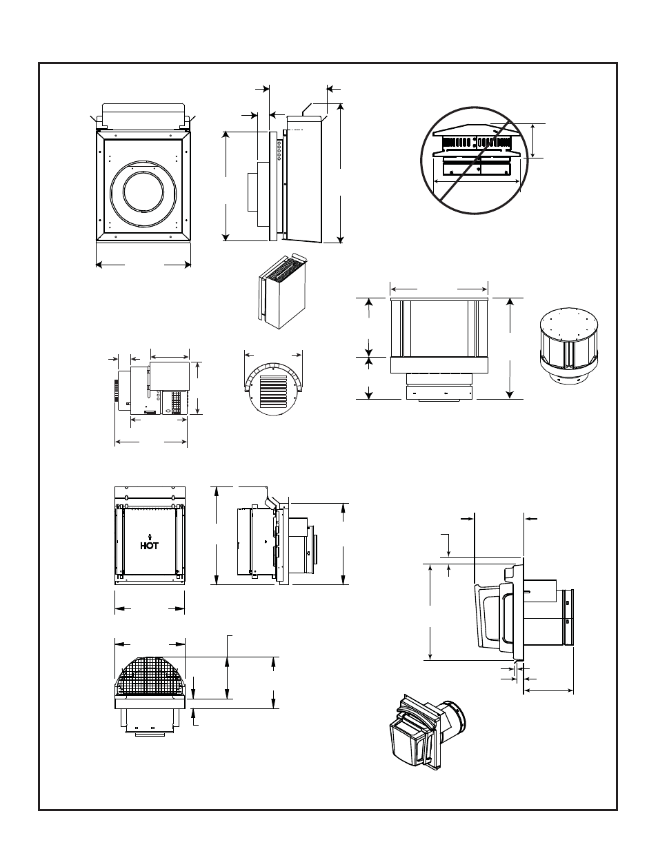B. vent components diagrams ( continued ) | Hearth and Home Technologies DV3732SBIL User Manual | Page 69 / 77