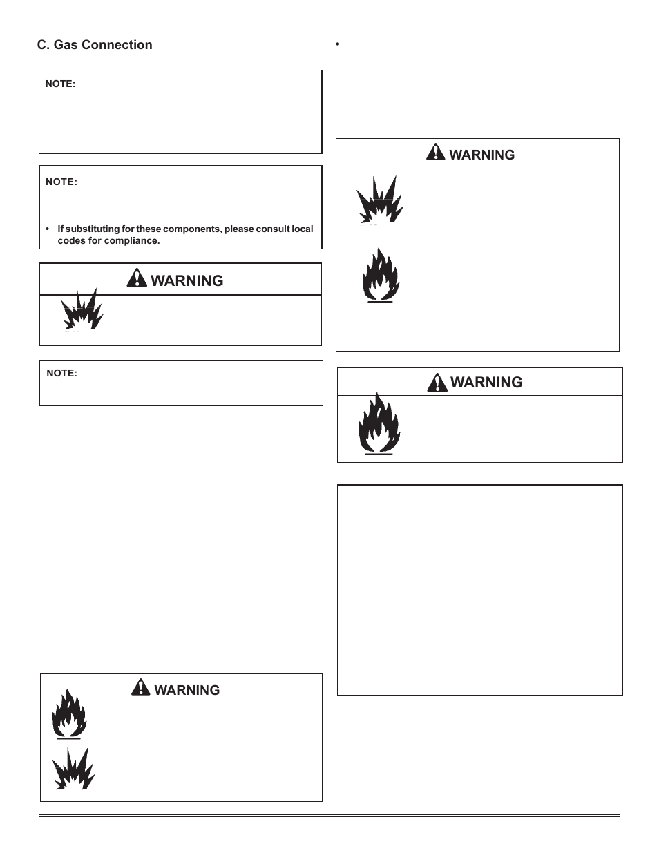 Warning | Hearth and Home Technologies Hudson Bay Direct Vent Gas Appliance HUDBAY-FS User Manual | Page 25 / 49