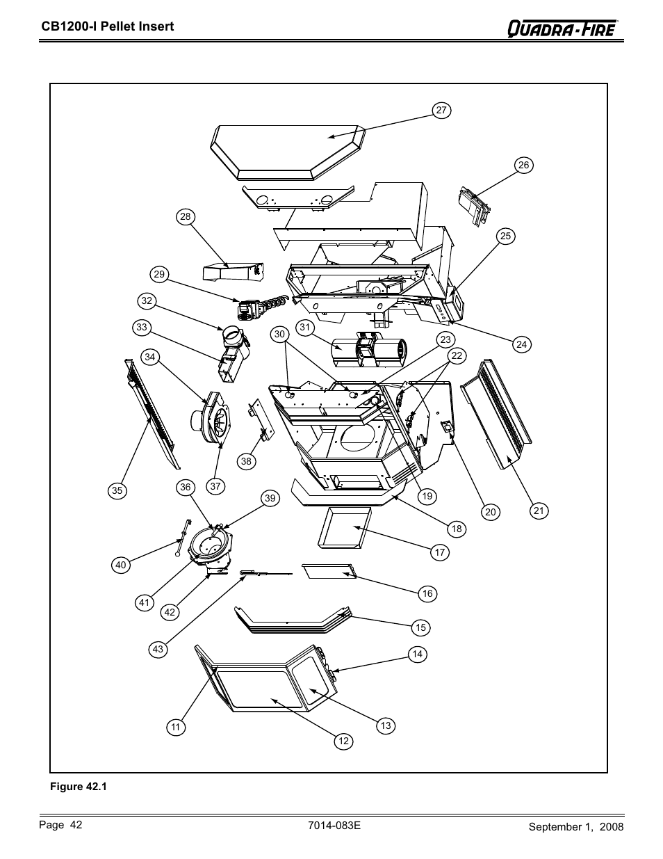 Cb1200-i pellet insert | Hearth and Home Technologies CB1200I-B User Manual | Page 42 / 48