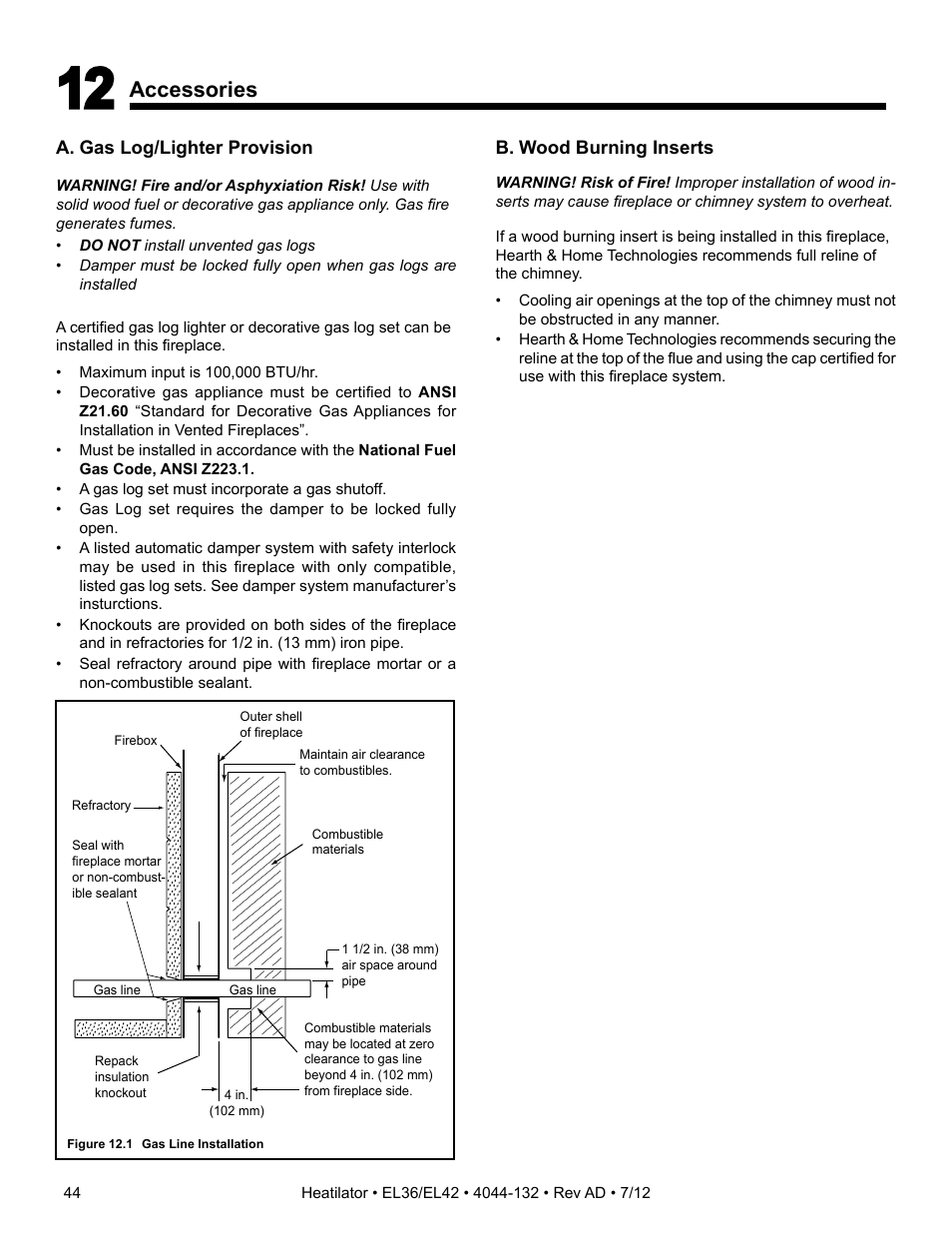 Accessories | Hearth and Home Technologies EL36 User Manual | Page 44 / 54